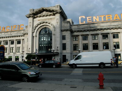 The front of the Vancouver BC train station