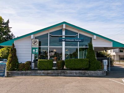 The front on the Edmonds Station building.