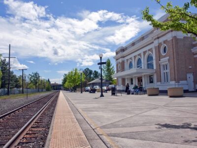 The platform at Salem Station.