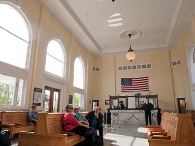 The interior of Salem Station.